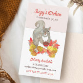 Eekhoorn met taartbakkerij visitekaartje