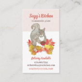 Eekhoorn met taartbakkerij visitekaartje (Voorkant)