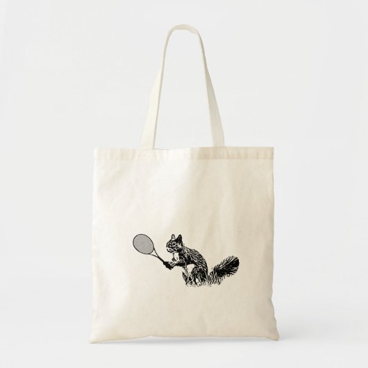 Eekhoorn met Tennis Racquet Tote Bag (Voorkant)