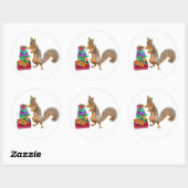 Eekhoorn met Verjaardag Cadeaus Sticker (Vel)