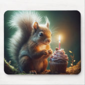 eekhoorn met verjaardagscupcake muismat (Voorkant)
