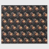 Eekhoorn met verjaardagskaarsen cadeaupapier (Vlak)