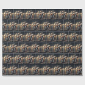 Eekhoorn met verjaardagskaarsen cadeaupapier (Vlak)