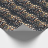 Eekhoorn met verjaardagskaarsen cadeaupapier (Hoek)