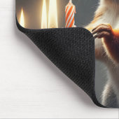 Eekhoorn met verjaardagskaarsen muismat (Hoek)