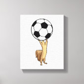 Eekhoorn met Voetbal Canvas Afdruk (Voorkant)