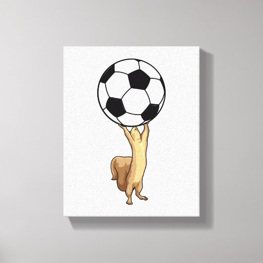 Eekhoorn met Voetbal Canvas Afdruk (Voorkant)