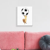 Eekhoorn met Voetbal Canvas Afdruk (Insitu (Woonkamer))