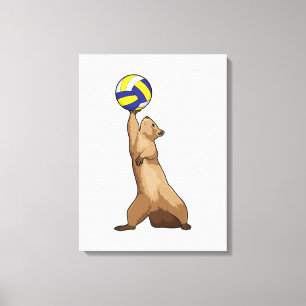 Eekhoorn met volleybal canvas afdruk