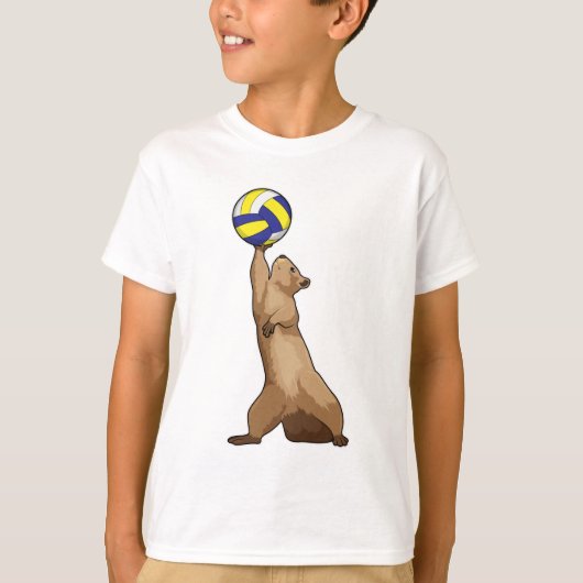 Eekhoorn met volleybal t-shirt (Voorkant)