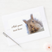 Eekhoorn met walnoot rechthoekige sticker (Envelop)