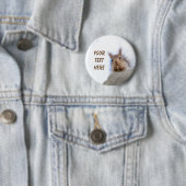 Eekhoorn met walnoot ronde button 5,7 cm (In situ)