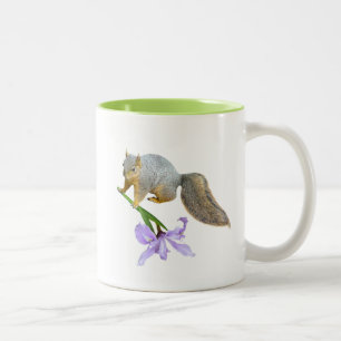 Eekhoorn met Wilde Iris-Mok Tweekleurige Koffiemok