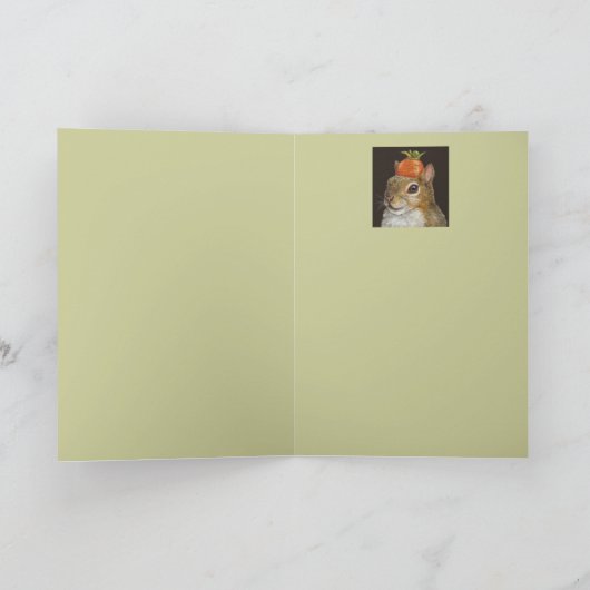 eekhoorn met wortelkaart kaart (Binnen)