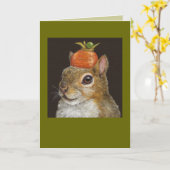 eekhoorn met wortelkaart kaart (Gele Bloem)