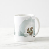 Eekhoorn Mok Cute Waterverf Winter Kerstcadeau (Voorkant rechts)