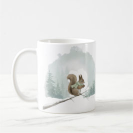 Eekhoorn Mok Cute Waterverf Winter Kerstcadeau