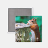 Eekhoorn motivatie spreuk magneet (Voorkant / Achterkant)