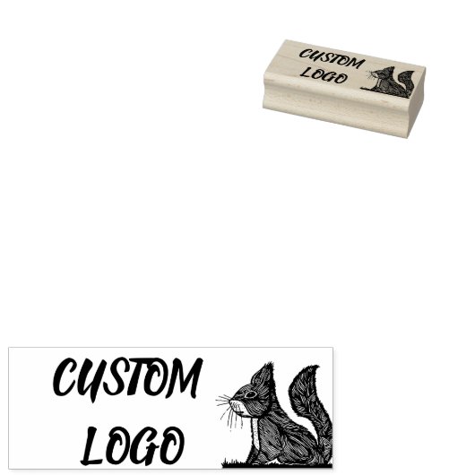 Eekhoorn Natuur Aangepaste Logo Rubberstempel (Gestempeld)