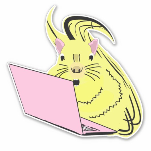 Eekhoorn nerd sticker (Voorkant)