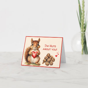 Eekhoorn Noten Over U Valentijnsdag Feestdagen Kaart