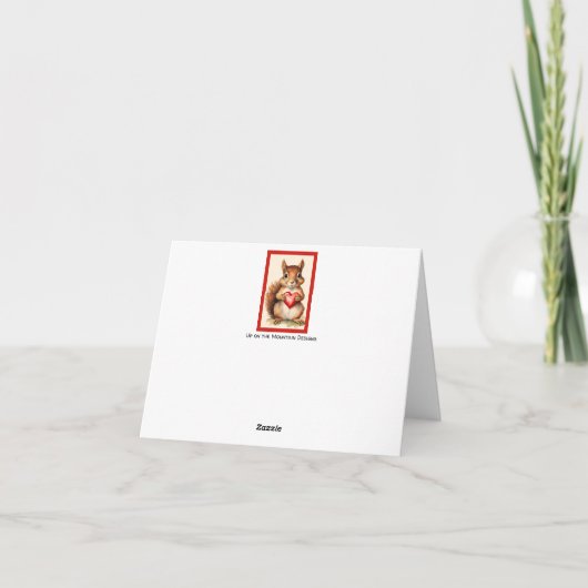 Eekhoorn Noten Over U Valentijnsdag Feestdagen Kaart (Achterkant)