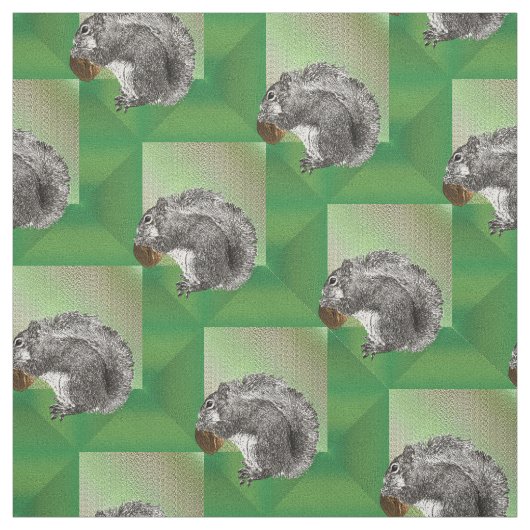 Eekhoorn Noten Stof (Swatch)