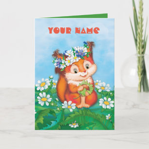 eekhoorn notitiekaartje