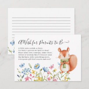 Eekhoorn Nutkin Wens voor Ouders-To-Be Shower Informatiekaartje