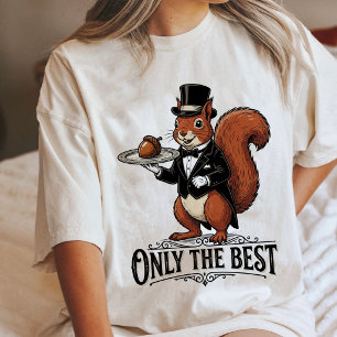 Eekhoorn Ober "Alleen het Beste" Eikel Kunst Tri-Blend Shirt