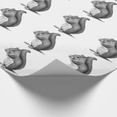 Eekhoorn: Oorspronkelijke potloodtekening: Dier, R Cadeaupapier (Hoek)