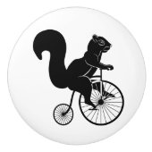 Eekhoorn op  Bike Keramische Knop (Voorkant)