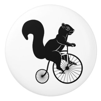 Eekhoorn op  Bike Keramische Knop