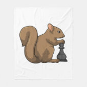 Eekhoorn op Chess met Chess-stukje bisschop Fleece Deken (Voorkant)