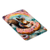 Eekhoorn op drijvende verglaasde donut grappig zoe magneet (Rechterzijde)