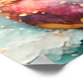 Eekhoorn op drijvende verglaasde donut grappig zoe poster (Hoek)