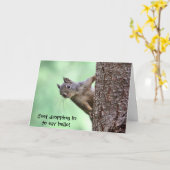 Eekhoorn op een Boom Kaart (Gele Bloem)