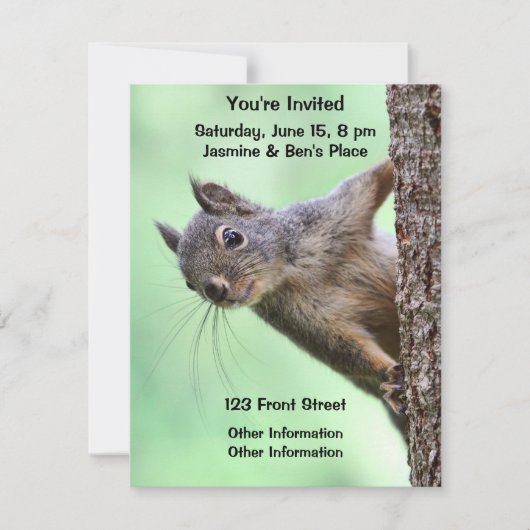 Eekhoorn op een boom kaart (Voorkant)