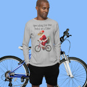Eekhoorn op een fiets kerstcadeau voor fietser t-shirt