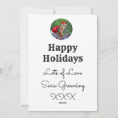 Eekhoorn op een fiets Kerstkaart fietsmoer (Achterkant)