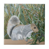 Eekhoorn op het platteland tegeltje (Voorkant)