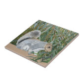 Eekhoorn op het platteland tegeltje (Zijkant)