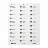 Eekhoorn op kat met pompoen adreslabels etiket (Full Sheet)