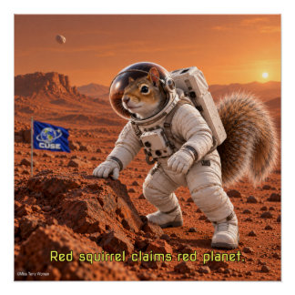Eekhoorn op Mars Perfect Poster