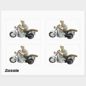 Eekhoorn op motorfiets rechthoekige sticker (Vel)