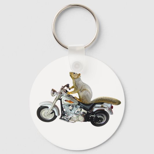 Eekhoorn op motorfiets sleutelhanger (Voorkant)