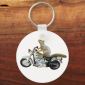 Eekhoorn op motorfiets sleutelhanger (Voorkant)