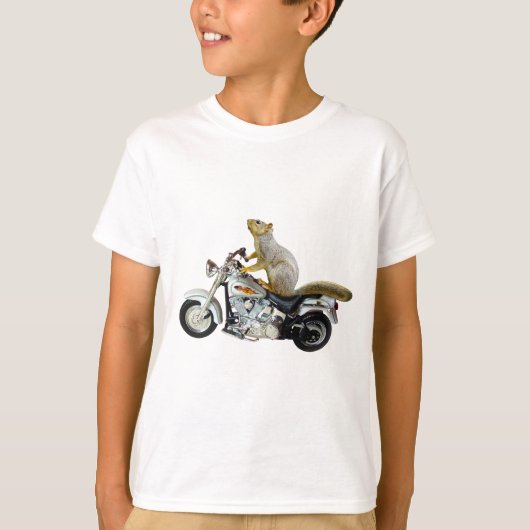 Eekhoorn op motorfiets t-shirt (Voorkant)