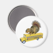 Eekhoorn op schoolbus magneet (Voorkant / Achterkant)
