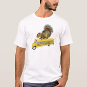 Eekhoorn op schoolbus t-shirt (Voorkant)